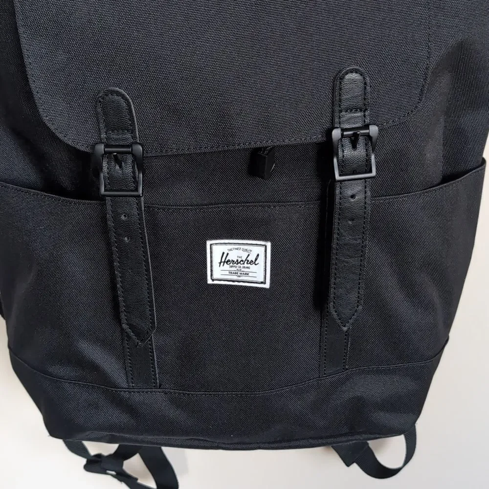 Hershel Retreat  Black Canvas CU Backpack UNISEX NWOT